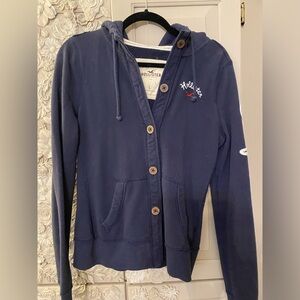 Women’s Hollister button up hoodie Large